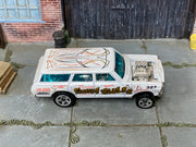 Hot Wheels '64 Nova Wagon Gasser white Family Hauler, top view
