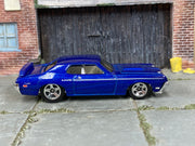 Hot Wheels ’69 Mercury Cougar Eliminator in blue with white stripes — right side view