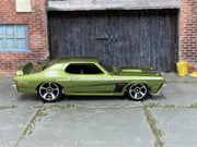 Hot Wheels '69 Mercury Cougar Eliminator metallic olive green loose car, right side view