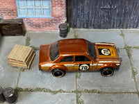 Hot Wheels '70 Ford Escort RS1600 metallic rootbeer number 70, top view