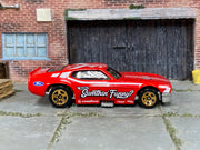 Hot Wheels 2025 '71 Mustang Funny Car red left-side view
