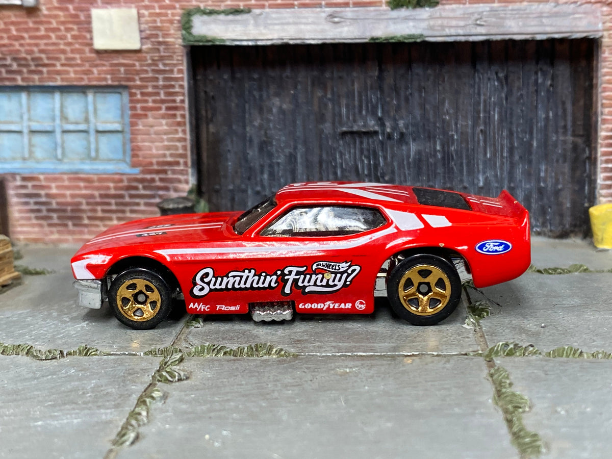 Hot Wheels 2025 '71 Mustang Funny Car red right-side view