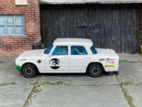 Hot Wheels Alfa Romeo Giulia TI Super white number 63 loose car, left-side view
