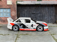 Hot Wheels Audi 90 quattro white number 4 loose car — right side view