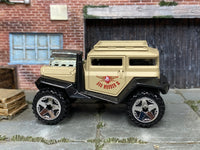 Hot Wheels Bad Mudder 2 tan L9935 loose car, left-side view