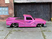 Hot Wheels Bounce'n Bass metallic pink with purple graphics, right side view