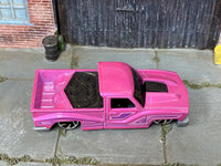 Hot Wheels Bounce'n Bass metallic pink with purple graphics, top view