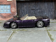 Hot Wheels Custom Corvette Convertible metallic dark purple, left side view