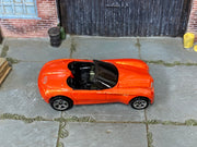 Metallic orange Hot Wheels Dodge Concept Car — top view