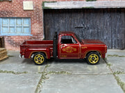 Hot Wheels 1978 Dodge Li'l Red Express Truck burgundy Valentine, right-side view