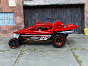 Hot Wheels Dune It Up red number 25 loose buggy, left-side view