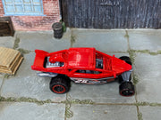 Hot Wheels Dune It Up red number 25 loose buggy, top view