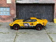 Hot Wheels El Segundo Coupe yellow number 25 loose car, right-side view