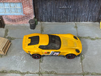 Hot Wheels El Segundo Coupe yellow number 25 loose car, top view