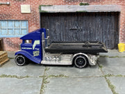 Hot Wheels Fast-Bed Hauler blue Speed Shop, left side view