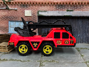 Hot Wheels Flame Stopper red Biohazard Unit 2 loose truck, right side view