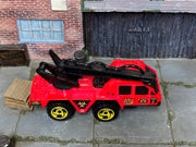 Hot Wheels Flame Stopper red Biohazard Unit 2 loose truck, top view