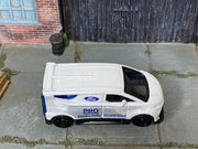 Hot Wheels Ford Performance SuperVan 4 white Ford Pro, top view