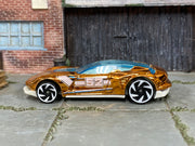 Hot Wheels Gazella GT orange chrome 52 loose car, left side view