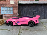 Hot Wheels Gazella R in pink and purple, left-side view of loose car
