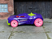 Hot Wheels Growler purple with pink wheels — left side view