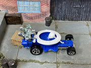 Hot Wheels Hot Seat blue and white, top view