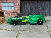 Hot Wheels HW F1 Racer green number 1 loose car, left side view