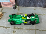 Hot Wheels HW F1 Racer green number 1 loose car, top view