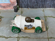 Hot Wheels Instant Boost white and green number 15 loose car, top view