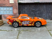 Hot Wheels IROC Firebird orange BBQ Cheesy Potato Chips, right side view