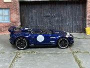 Hot Wheels '15 Jaguar F-Type Project 7 dark blue loose roadster, right-side view
