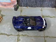 Hot Wheels '15 Jaguar F-Type Project 7 dark blue loose roadster, top view