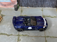 Hot Wheels '15 Jaguar F-Type Project 7 dark blue loose roadster, top view