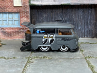 Hot Wheels Kool Kombi gray Mooneyes loose Volkswagen bus, right-side view
