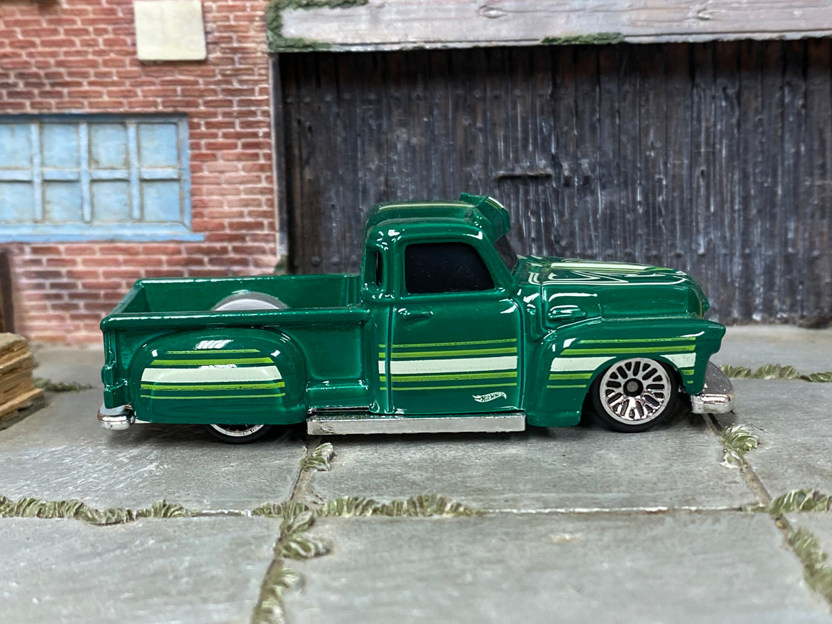 Hot Wheels La Troca green pinstripes, right side view