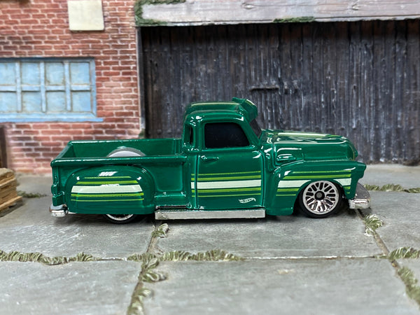 Hot Wheels La Troca green pinstripes, right side view