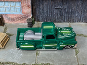 Hot Wheels La Troca green pinstripes, top view