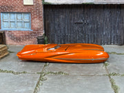 Hot Wheels Lakester orange variation-pending loose car, right-side view
