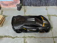 Hot Wheels LB-WORKS Lamborghini Huracan Coupe black number 63, top view
