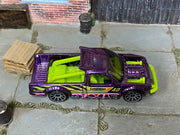 Hot Wheels Limited Grip purple Leighton Racing number 40 loose truck, top view