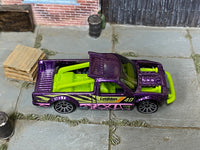 Hot Wheels Limited Grip purple Leighton Racing number 40 loose truck, top view