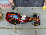 Hot Wheels Madfast maroon Track Aces HYY09 loose car, top view