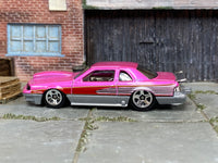 Hot Wheels Matt and Debbie Hay 1988 Pro Street Thunderbird pink loose car, left-side view