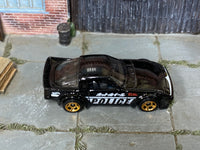 Hot Wheels Mazda RX-7 black Police loose car, top view