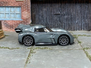 Hot Wheels McMurtry Spéirling slate gray loose car, right-side view