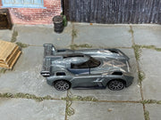 Hot Wheels McMurtry Spéirling slate gray loose car, top view