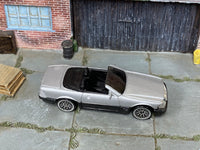 Hot Wheels Mercedes-Benz SL 500SL silver and black loose convertible, top view