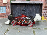 Hot Wheels Prototype H-24 T9924 black and white Raceway loose car, left-side view