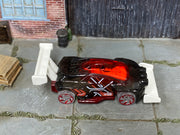 Hot Wheels Prototype H-24 T9924 black and white Raceway loose car, top view