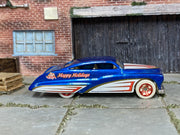 Hot Wheels Purple Passion metallic blue Happy Holidays loose car, right side view